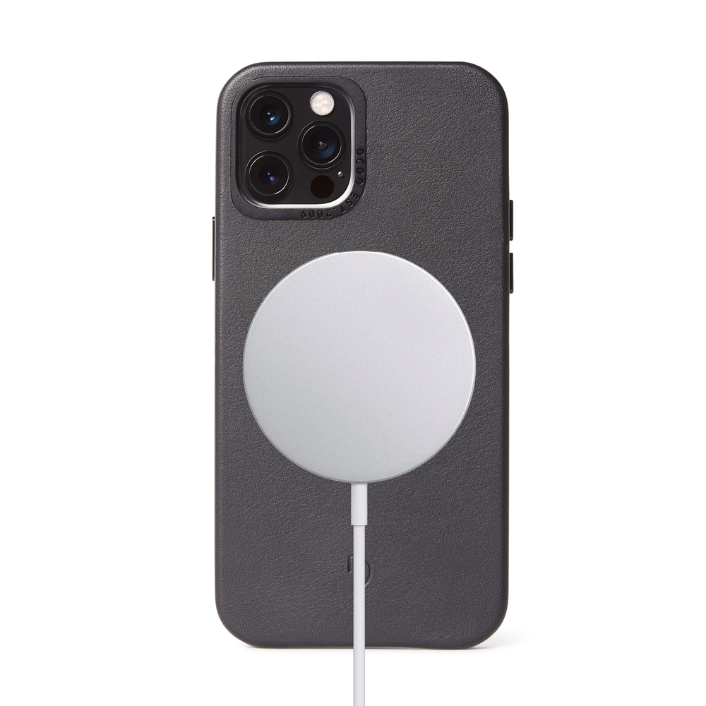 Чехол Decoded Leather Backcover - MagSafe для iPhone 12/12 Pro, кожа, черный